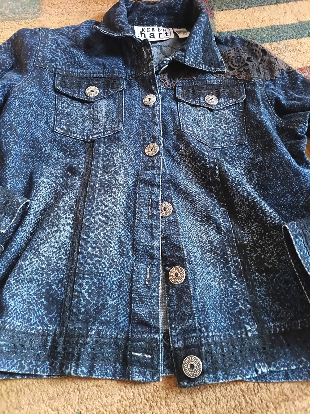 Keren Hart Blue Acid-Wash Denim Jacket